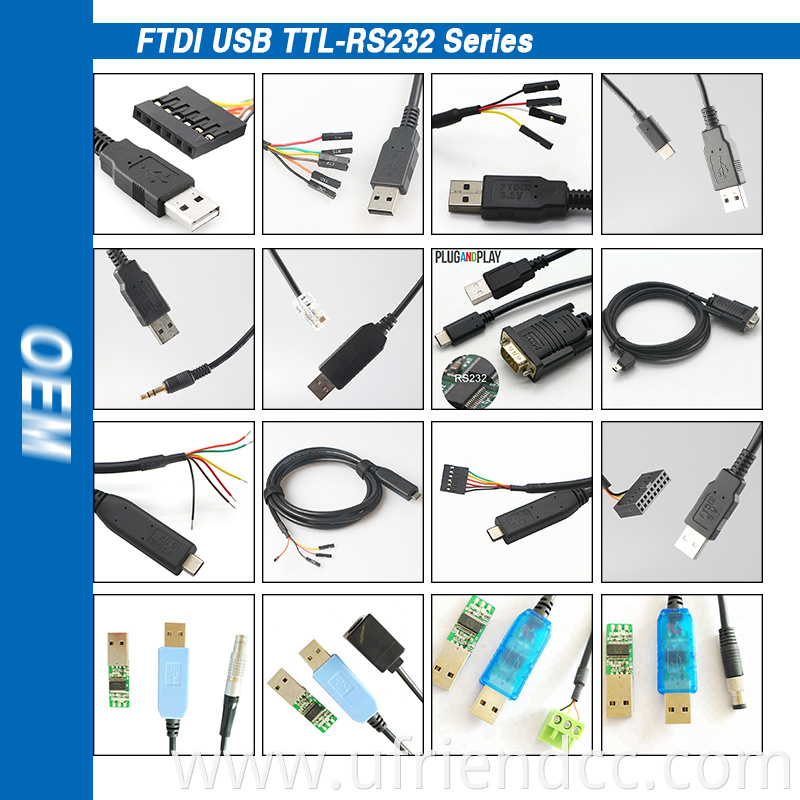 Whole sale Hot sale Original FTDI USB A RS232 male to OPEN cable for Machine .